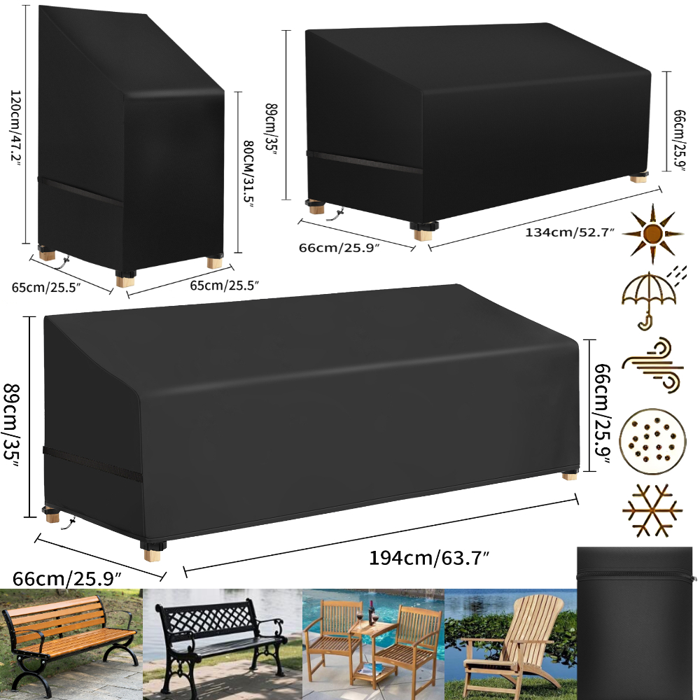 Outdoor Furniture Sunbrella - Waterproof Patio Chair Dust Covers Garden