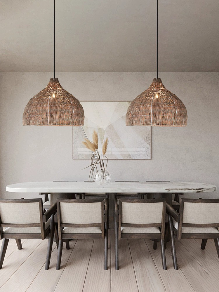 Simple Creative Rattan pendant - Outdoor Furniture Rh ulasan dan harga