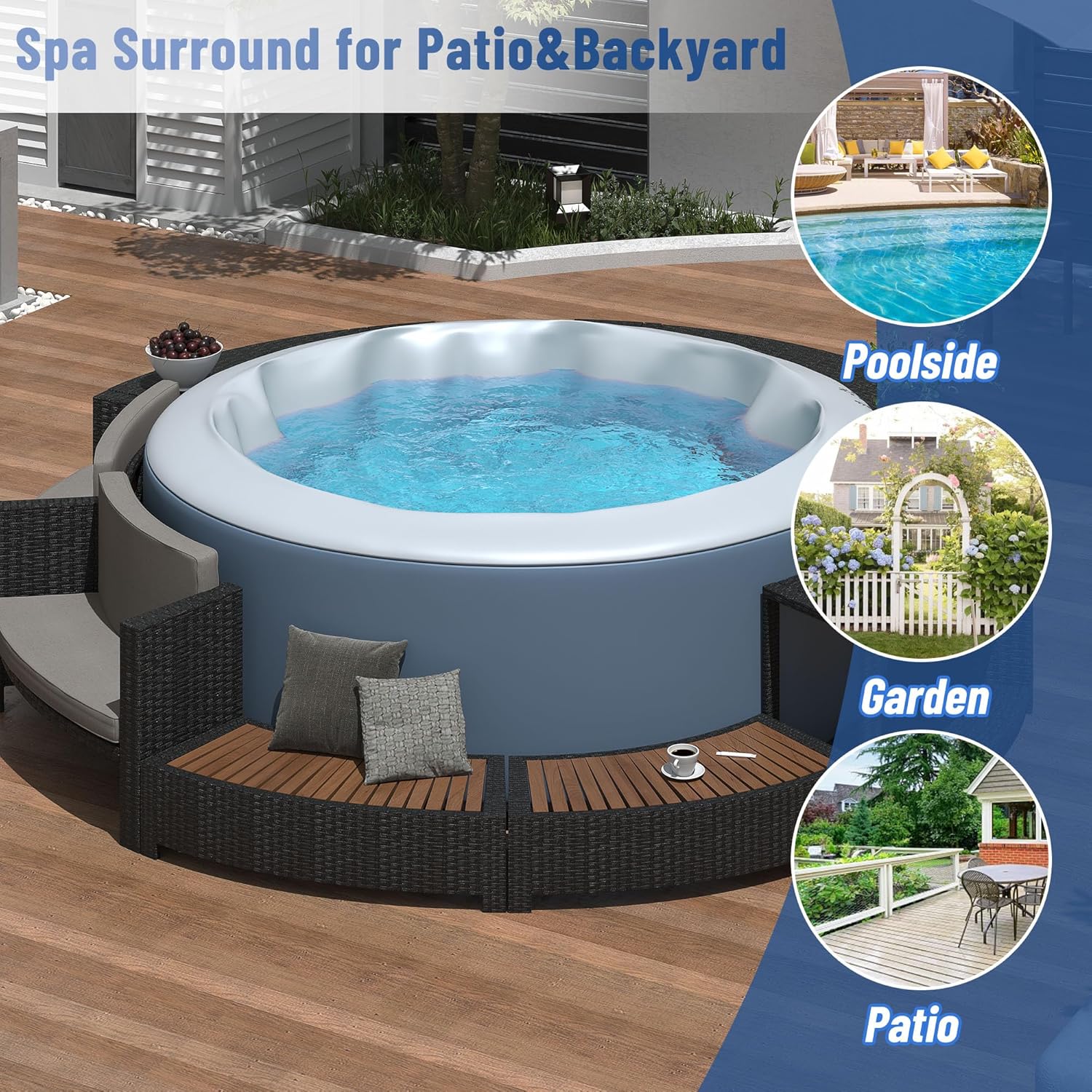 Rattan Patio Sofa Set with Sto - Outdoor Furniture Grey ulasan dan harga
