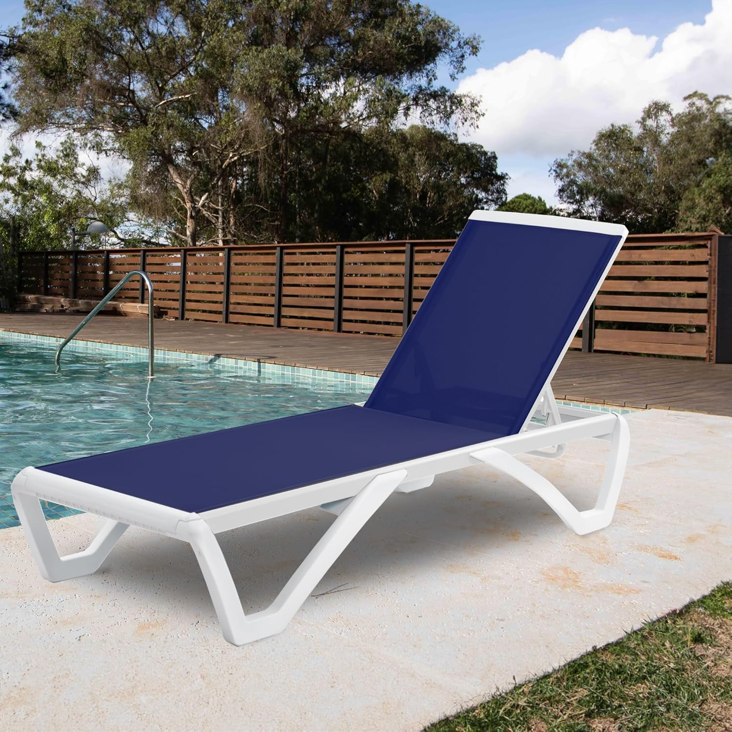*Teslin Patio Chaise Lounge Ch - Rattan Lounge Set ulasan dan harga