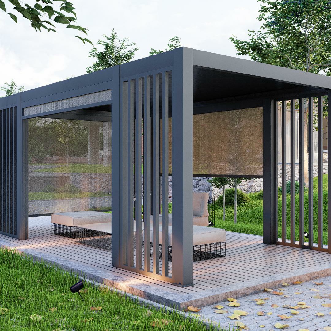 Outdoor Motorized Retractable  - Outdoor Furniture Gazebo ulasan dan harga