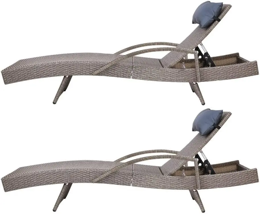 with 4 Adjustable Position Thi - Rattan Lounge Set ulasan dan harga