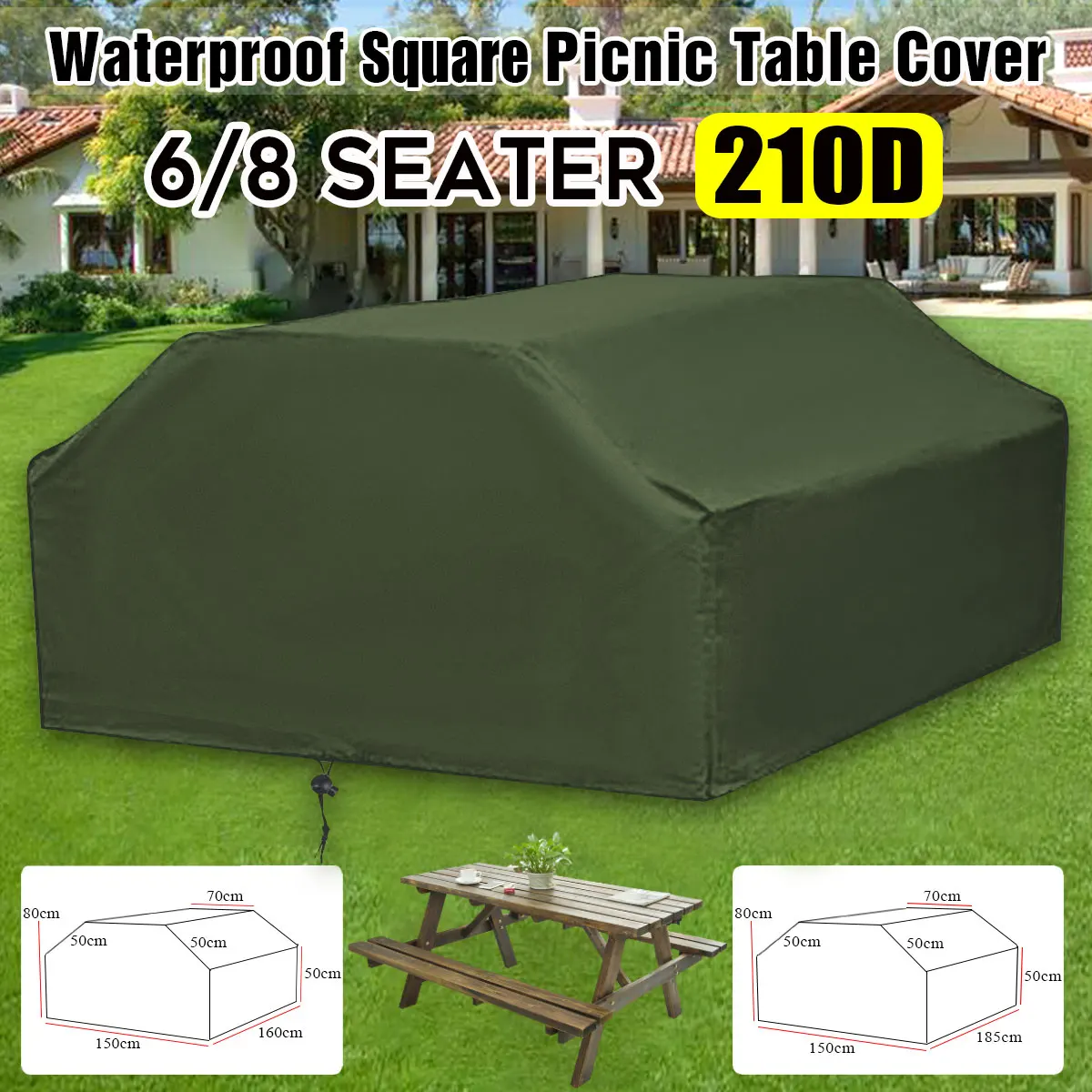 210D For 6/8 Seater Picnic Tab - Outdoor Furniture Grey ulasan dan harga