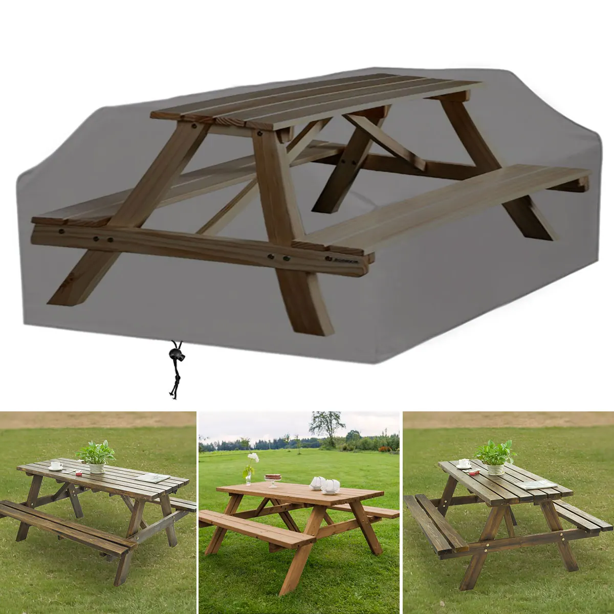 210D For 6/8 Seater Picnic Tab - Outdoor Furniture Grey ulasan dan harga