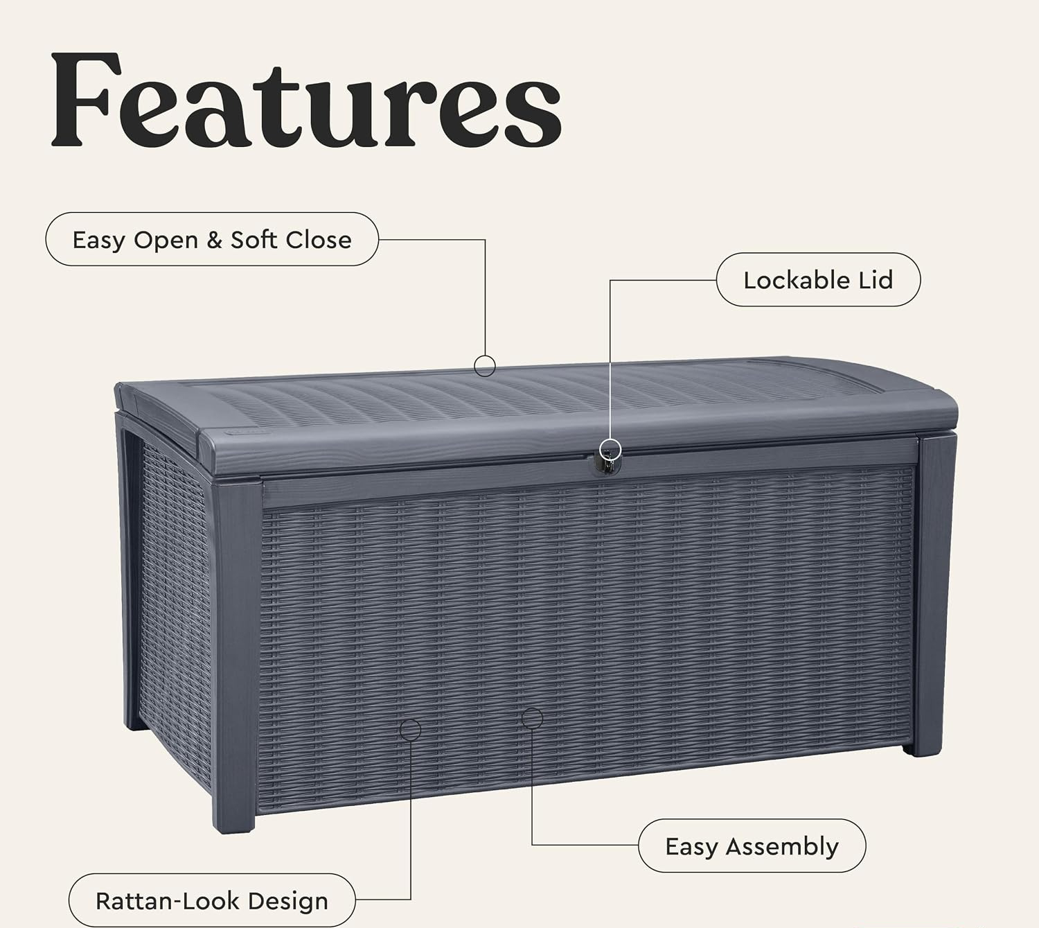 110 Gallon Outdoor Storage Dec - Outdoor Furniture With Storage For Cushions ulasan dan harga