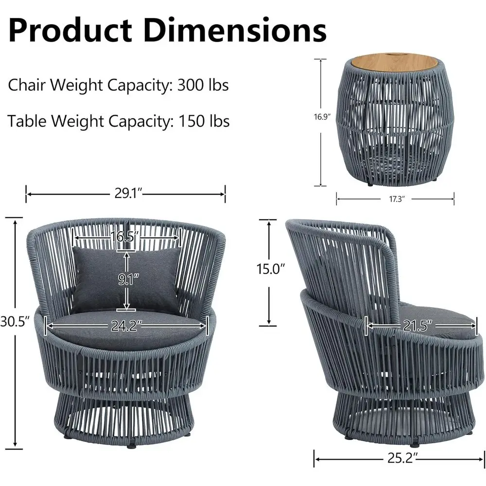 2-Piece Outdoor Swivel Rocker  - Outdoor Furniture Grey ulasan dan harga