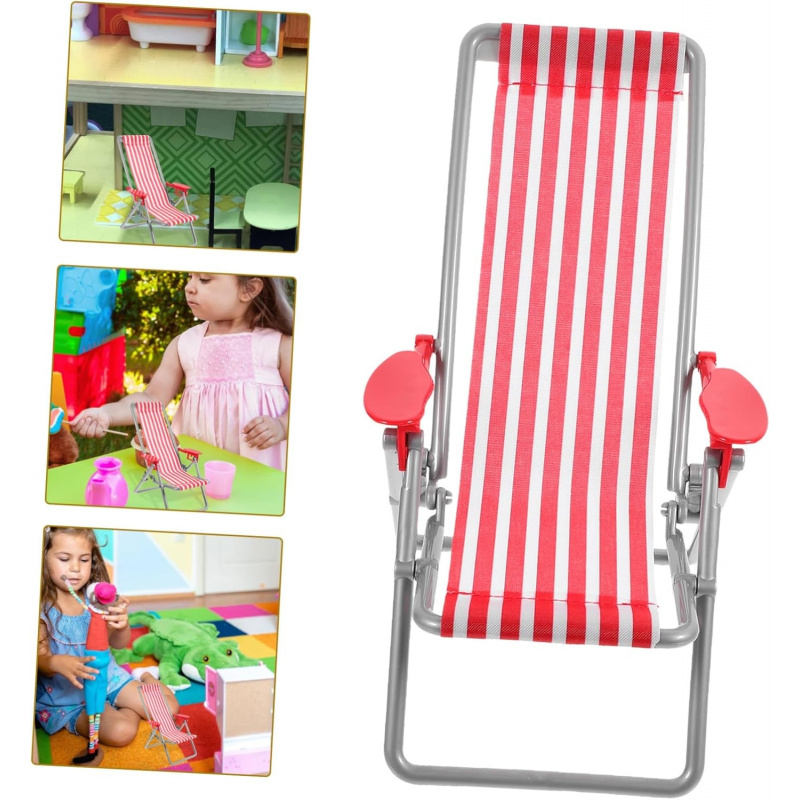 Mini Red Striped Folding Beach - Outdoor Furniture Material ulasan dan harga