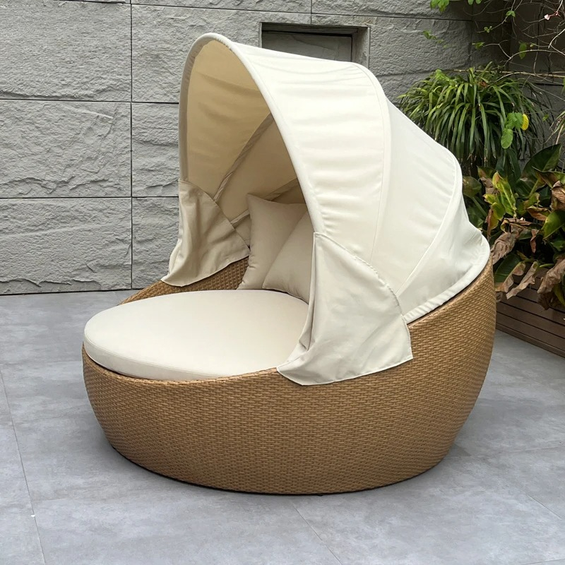 Daybed,Anti-UV Rustproof Round - Rattan Lounge Set ulasan dan harga