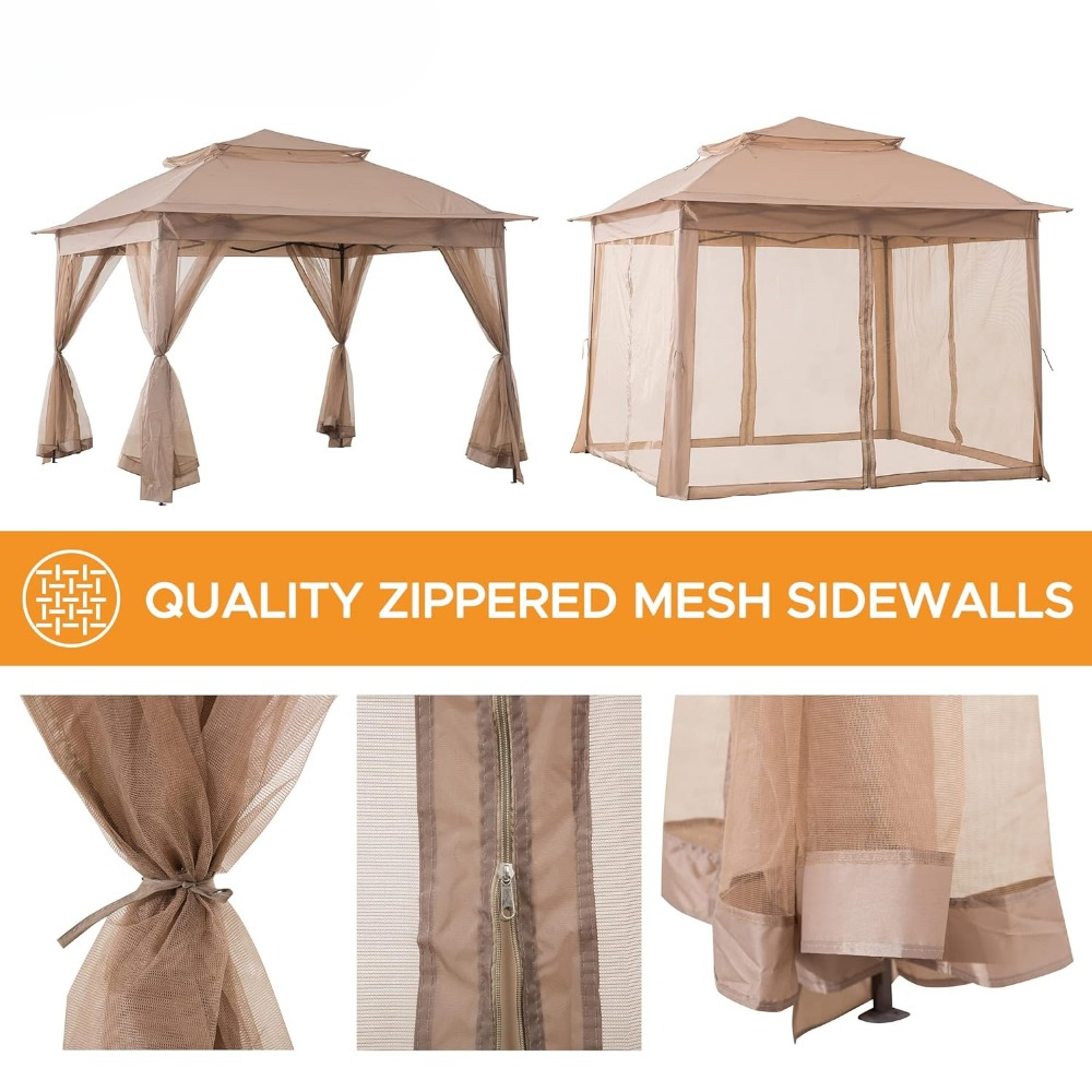 Modern 11x11 Ft. Pop-Up Instan - Outdoor Furniture Gazebo ulasan dan harga