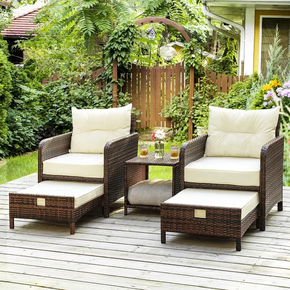 #For 5 Pieces Wicker Patio Fur - Outdoor Furniture Material ulasan dan harga