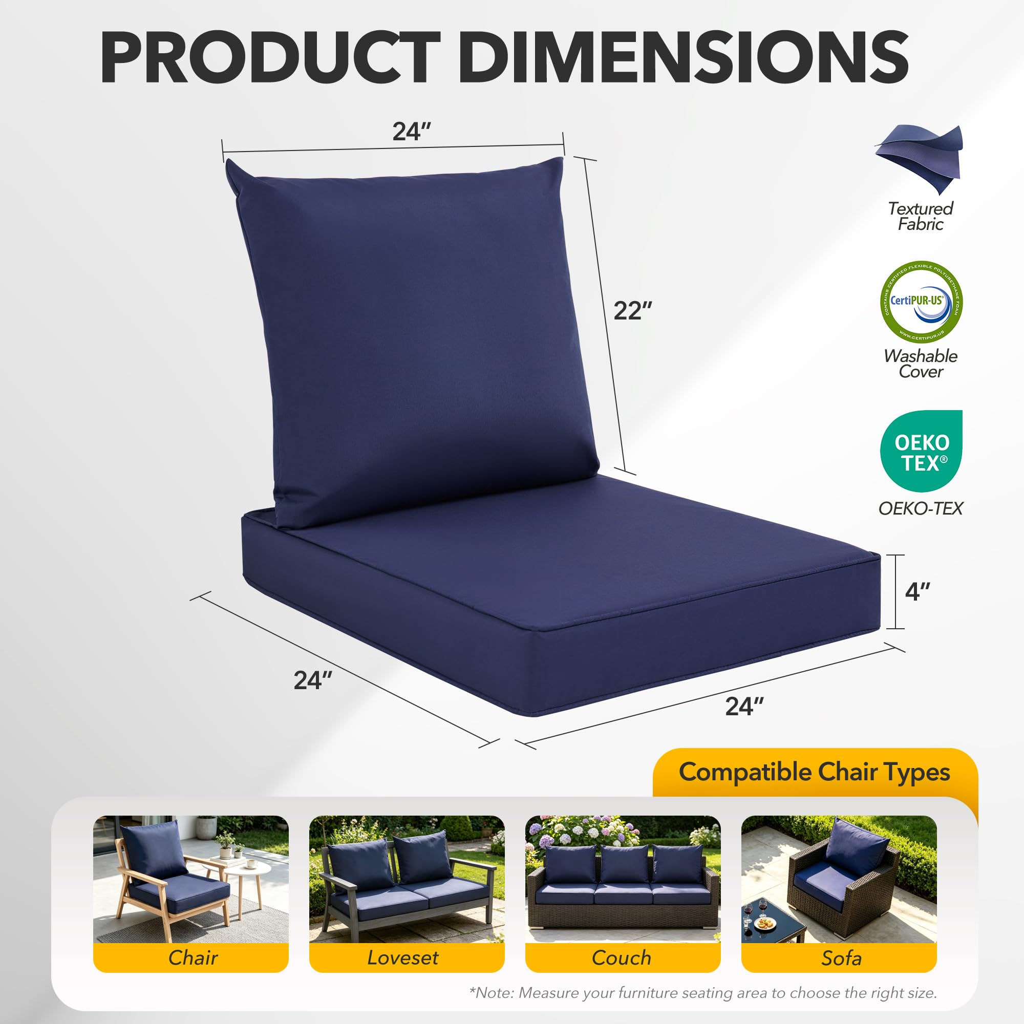 24x24 Outdoor Chair Cushions S - Outdoor Furniture Cushions 24 X 24 ulasan dan harga