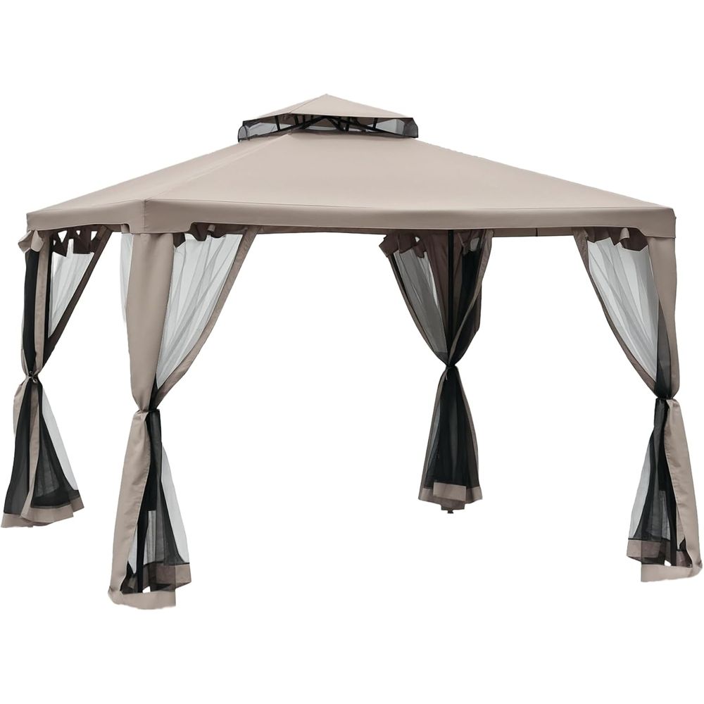 9.6' x 9.6' Patio Gazebo, Outd - Outdoor Furniture Gazebo ulasan dan harga