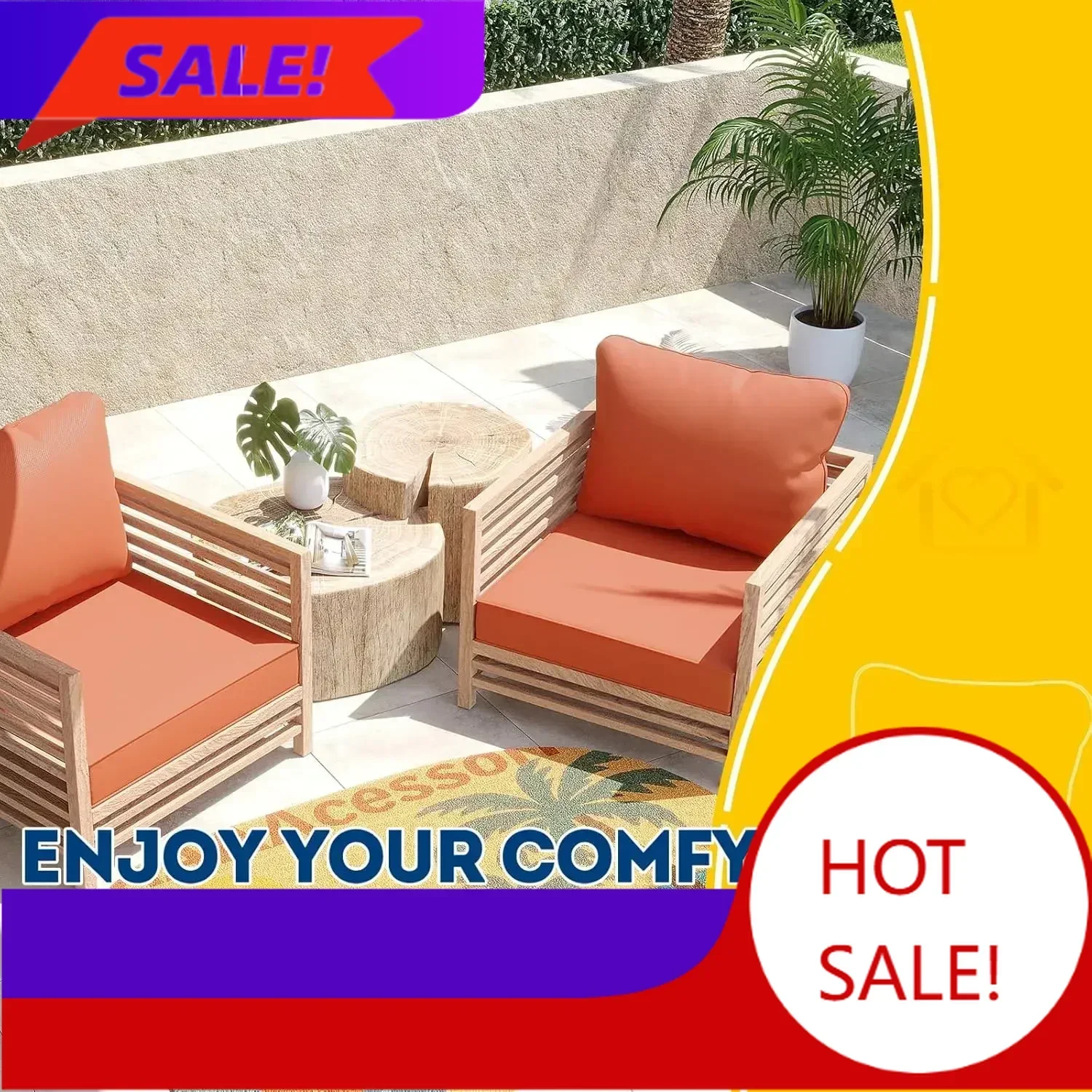 Bestseller[XMSJ]Outdoor Deep S - Outdoor Furniture Cushions 24 X 24 ulasan dan harga