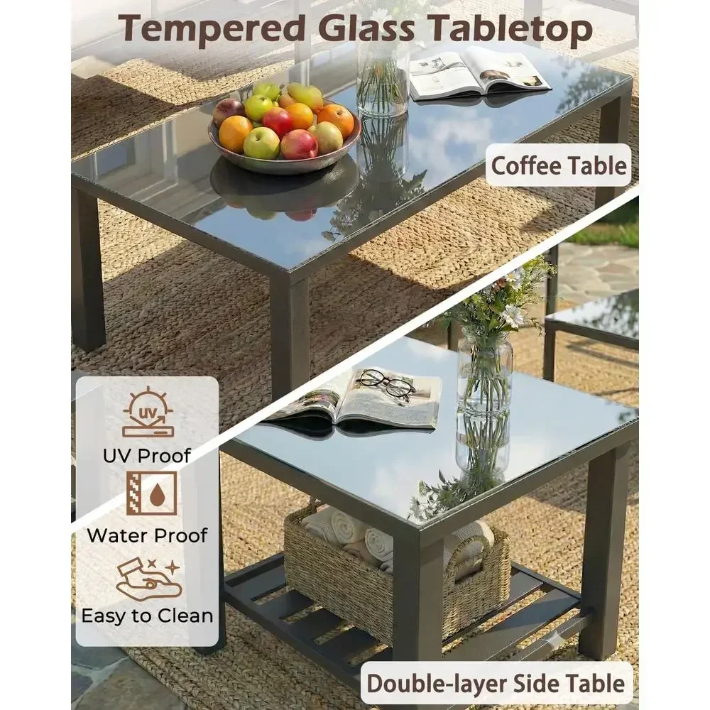 6-Piece Outdoor Patio Furnitur - Outdoor Furniture Grey ulasan dan harga