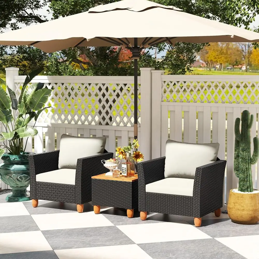 3-Piece Outdoor Patio Furnitur - Outdoor Furniture With Storage For Cushions ulasan dan harga