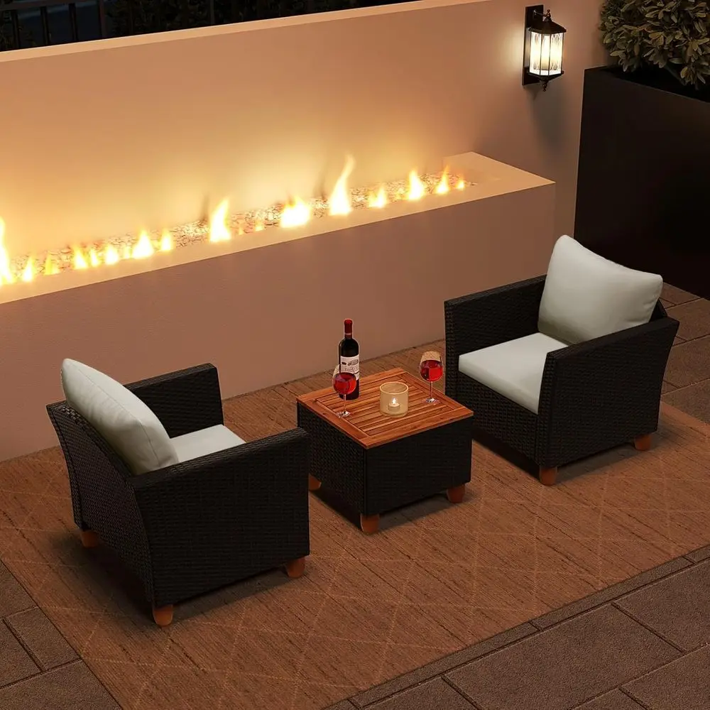 3-Piece Outdoor Patio Furnitur - Outdoor Furniture With Storage For Cushions ulasan dan harga