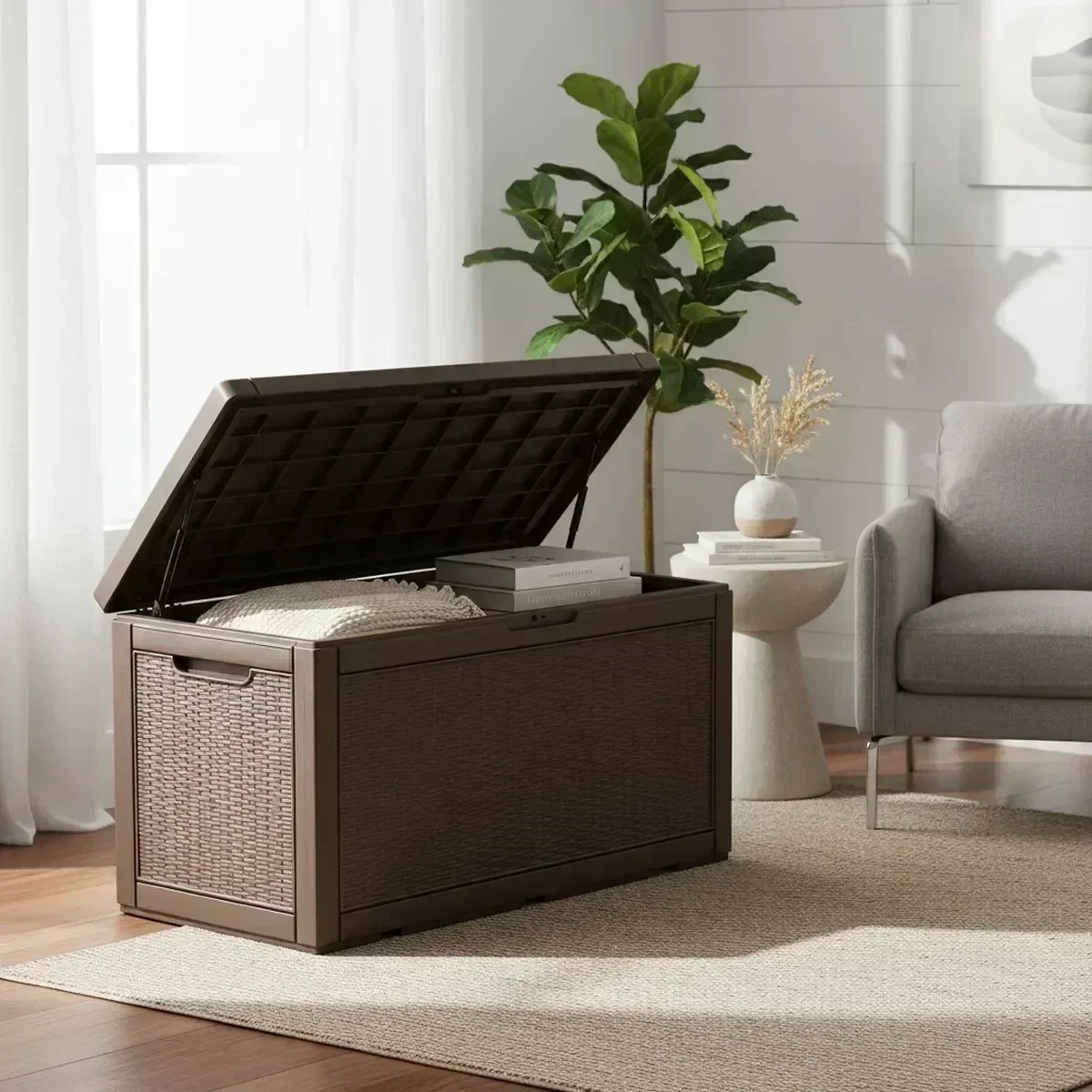Large Outdoor Storage Bench Wa - Outdoor Furniture Grey ulasan dan harga