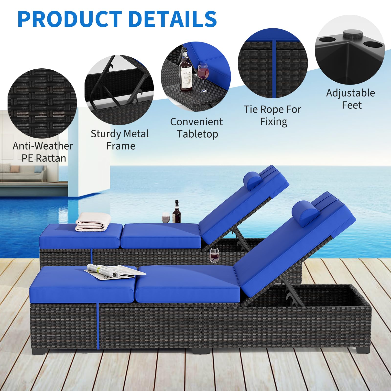 Outdoor Chaise Lounge Chairs S - Rattan Lounge Set ulasan dan harga