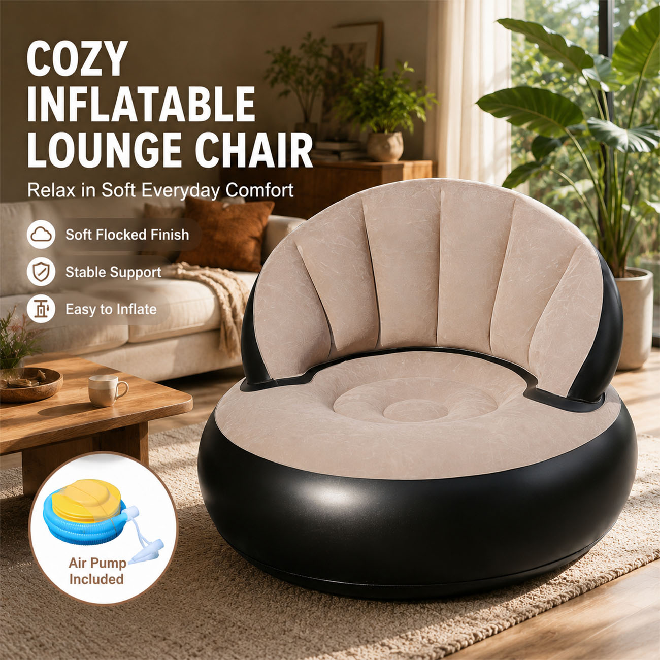 Inflatable Chair for Adults, F - Outdoor Furniture Material ulasan dan harga